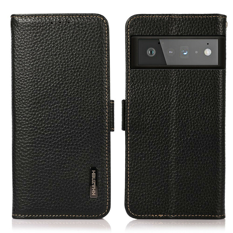 Housse Google Pixel 6 Pro Cuir Litchi KHAZNEH Housse Google Pixel 6 Pro Cuir Litchi KHAZNEH