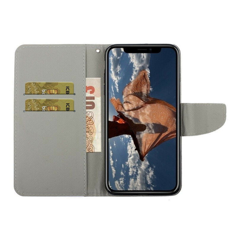 Housse iPhone 13 Pro Variations Papillons à Lanière Housse iPhone 13 Pro Variations Papillons à Lanière