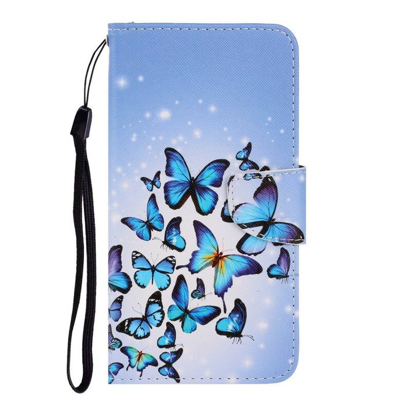 Housse iPhone 13 Pro Variations Papillons à Lanière Housse iPhone 13 Pro Variations Papillons à Lanière