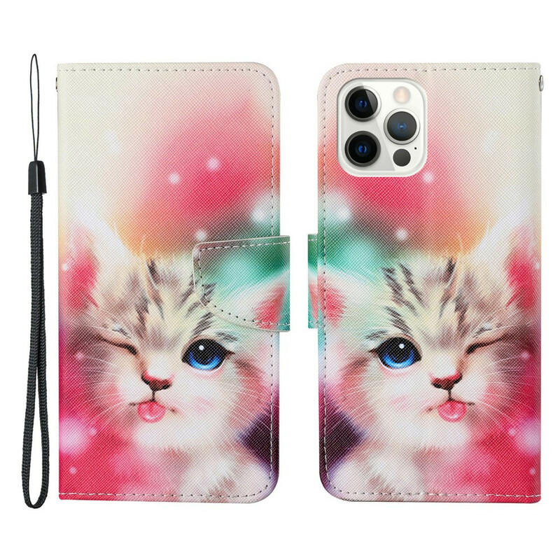Housse iPhone 13 Pro Histoires de Chat avec Lanière Housse iPhone 13 Pro Histoires de Chat avec Lanière