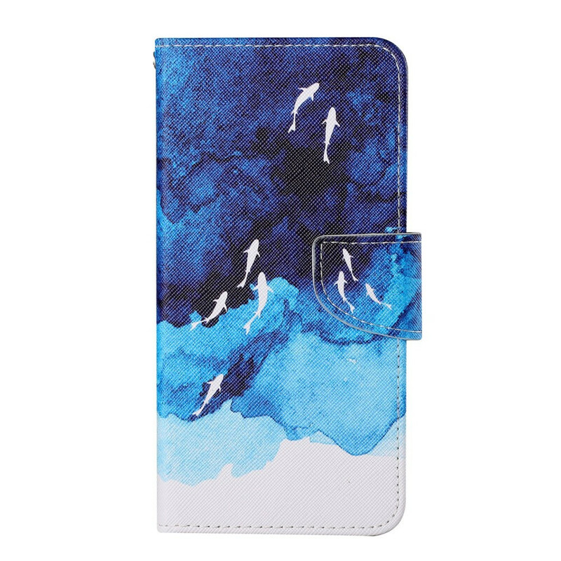 Housse iPhone 13 Pro Mer avec lanière Housse iPhone 13 Pro Mer avec lanière