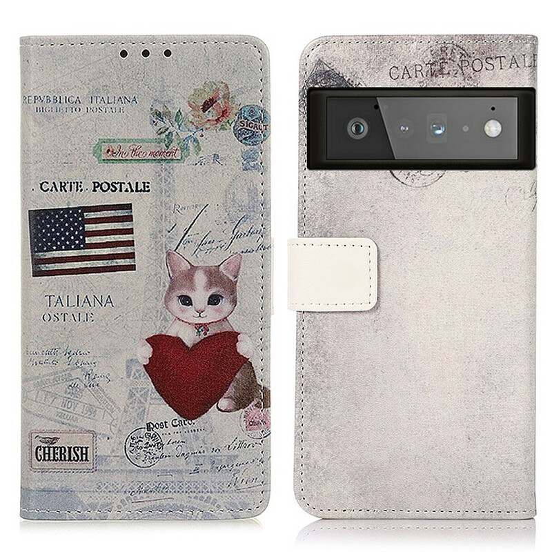 Housse Google Pixel 6 Pro Chat Voyageur Housse Google Pixel 6 Pro Chat Voyageur