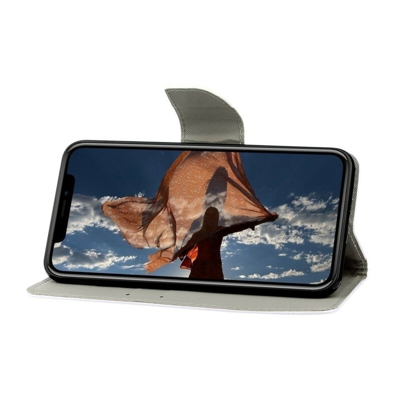 Housse iPhone 13 Pro Patchwork avec Lanière Housse iPhone 13 Pro Patchwork avec Lanière