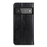 Flip Cover Google Pixel 6 Pro Version Coloré Cuir Fendu Flip Cover Google Pixel 6 Pro Version Coloré Cuir Fendu