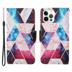 Housse iPhone 13 Pro Marbre avec Lanière Housse iPhone 13 Pro Marbre avec Lanière