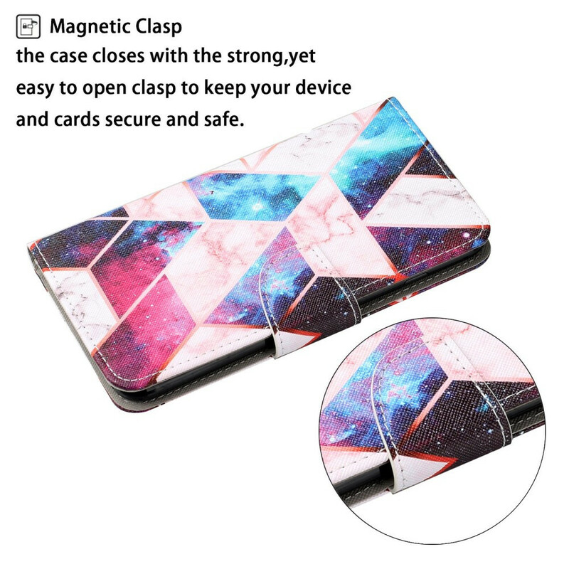 Housse iPhone 13 Pro Marbre avec Lanière Housse iPhone 13 Pro Marbre avec Lanière