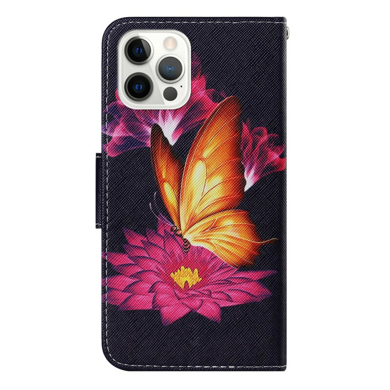 Housse iPhone 13 Pro Papillon et Lotus Housse iPhone 13 Pro Papillon et Lotus