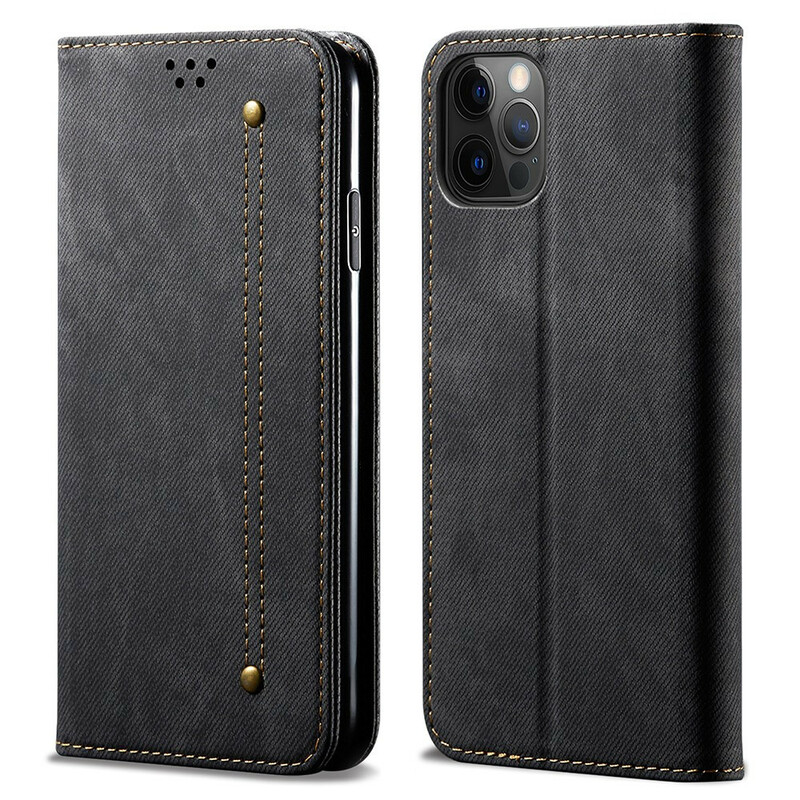 Flip Cover iPhone 13 Pro Simili Cuir Texture Jeans Flip Cover iPhone 13 Pro Simili Cuir Texture Jeans