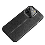 Coque iPhone 13 Pro Effet Cuir Litchi Double Line Coque iPhone 13 Pro Effet Cuir Litchi Double Line