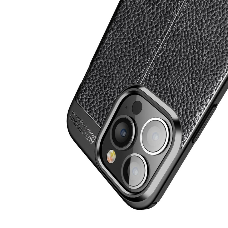 Coque iPhone 13 Pro Effet Cuir Litchi Double Line Coque iPhone 13 Pro Effet Cuir Litchi Double Line