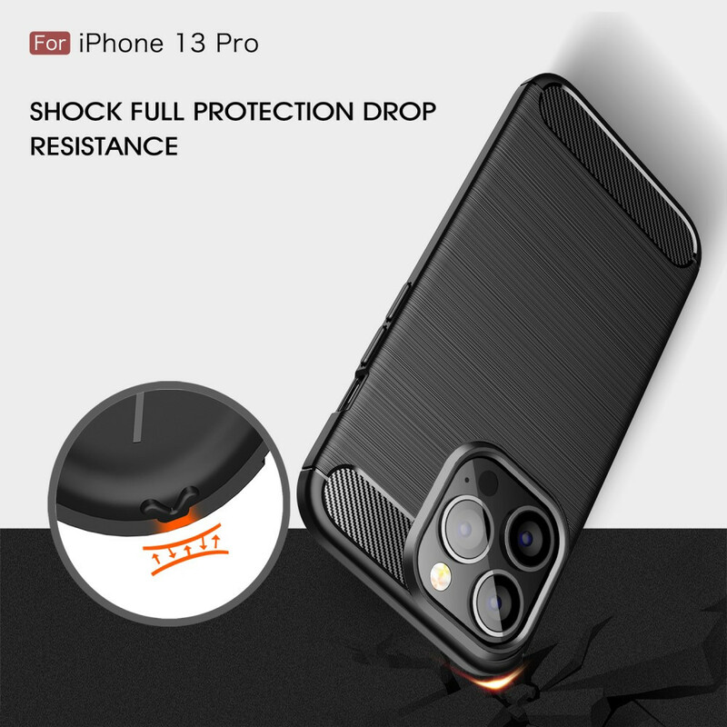 Coque iPhone 13 Pro Fibre Carbone Brossée Coque iPhone 13 Pro Fibre Carbone Brossée