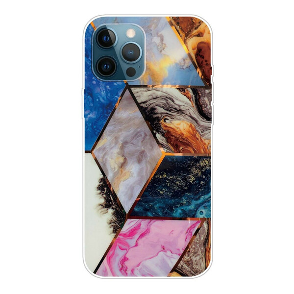 Coque iPhone 13 Pro Marbre Géométrique Variable