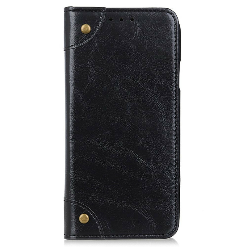 Flip Cover iPhone 13 Pro Vintage Rivets Flip Cover iPhone 13 Pro Vintage Rivets