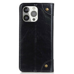 Flip Cover iPhone 13 Pro Vintage Rivets Flip Cover iPhone 13 Pro Vintage Rivets
