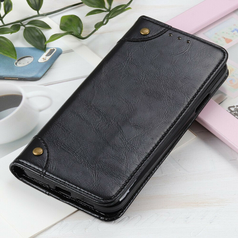 Flip Cover iPhone 13 Pro Vintage Rivets Flip Cover iPhone 13 Pro Vintage Rivets