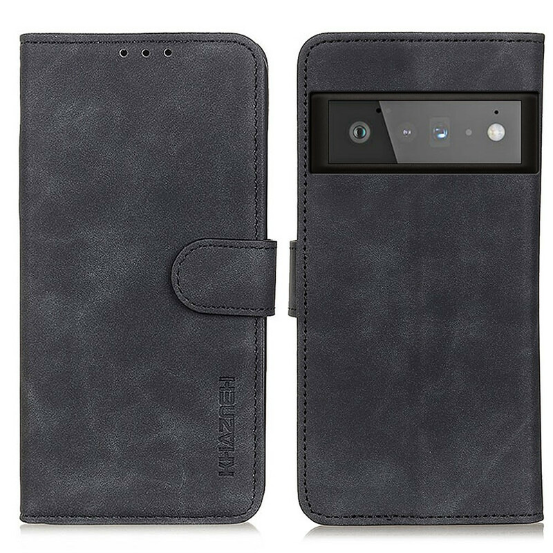 Housse Google Pixel 6 Pro Effet Cuir Vintage KHAZNEH Housse Google Pixel 6 Pro Effet Cuir Vintage KHAZNEH