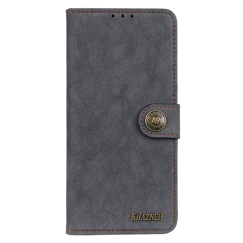 Housse iPhone 13 Pro Simili Cuir Fendu Rétro KHAZNEH Housse iPhone 13 Pro Simili Cuir Fendu Rétro KHAZNEH
