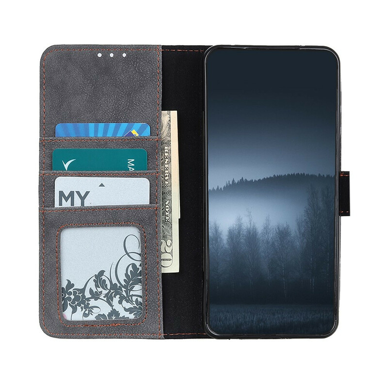 Housse iPhone 13 Pro Simili Cuir Fendu Rétro KHAZNEH Housse iPhone 13 Pro Simili Cuir Fendu Rétro KHAZNEH