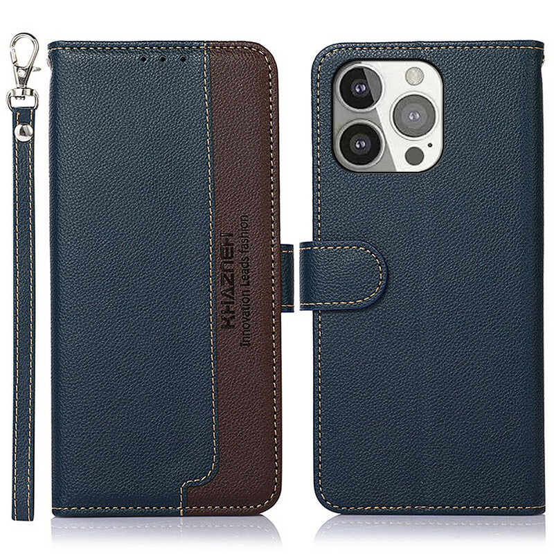 Housse iPhone 13 Pro Style Litchi RFID KHAZNEH