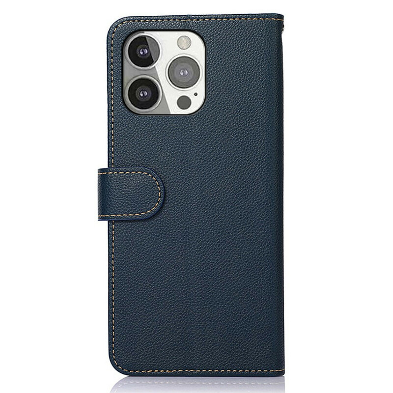 Housse iPhone 13 Pro Style Litchi RFID KHAZNEH
