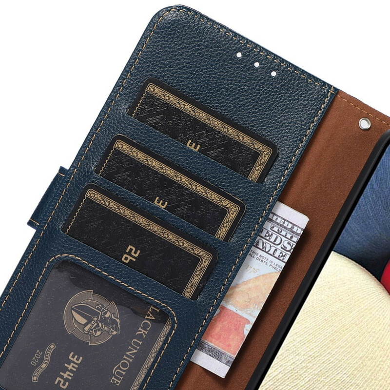 Housse iPhone 13 Pro Style Litchi RFID KHAZNEH