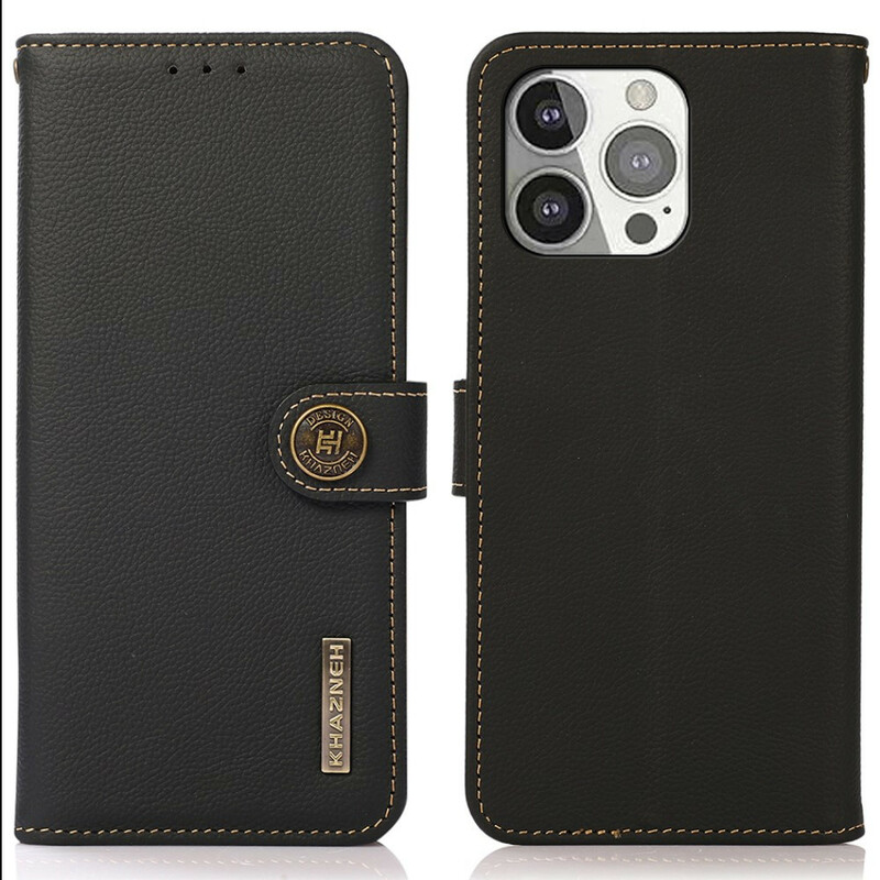 Housse iPhone 13 Pro Cuir Véritable KHAZNEH RFID Housse iPhone 13 Pro Cuir Véritable KHAZNEH RFID