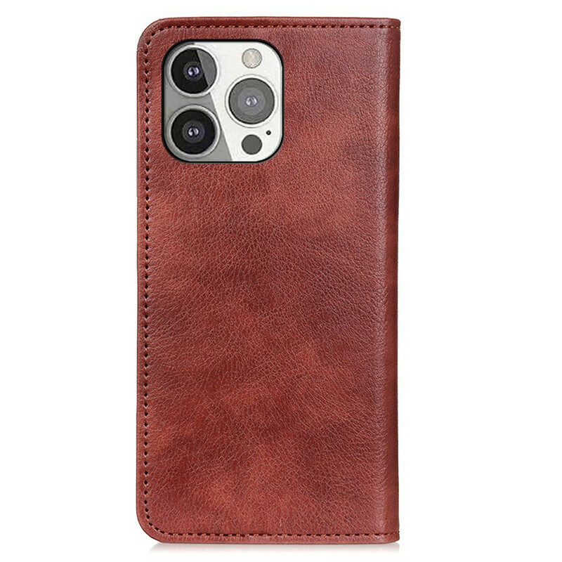 Flip Cover iPhone 13 Pro Cuir Litchi Fendu Flip Cover iPhone 13 Pro Cuir Litchi Fendu