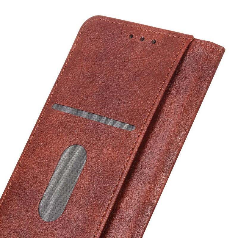 Flip Cover iPhone 13 Pro Cuir Litchi Fendu Flip Cover iPhone 13 Pro Cuir Litchi Fendu