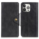 Housse iPhone 13 Pro Simili Cuir Bouton Housse iPhone 13 Pro Simili Cuir Bouton
