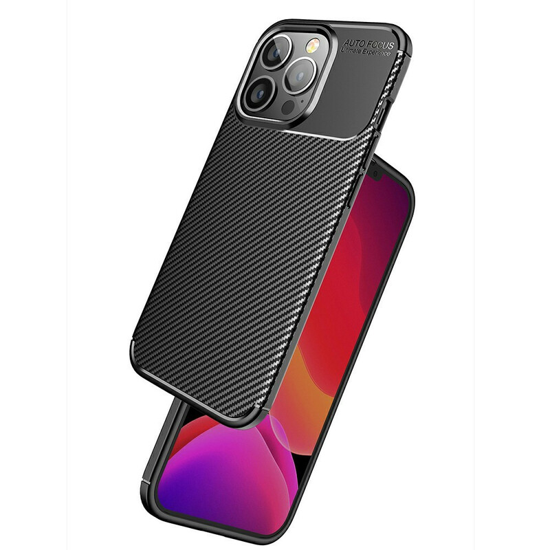 Coque iPhone 13 Pro Flexible Texture Fibre Carbone Coque iPhone 13 Pro Flexible Texture Fibre Carbone