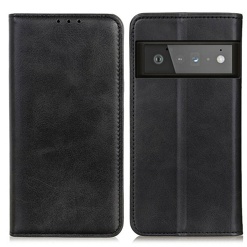 Flip Cover Google Pixel 6 Pro Cuir Fendu Mat Flip Cover Google Pixel 6 Pro Cuir Fendu Mat