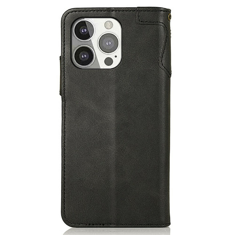 Housse iPhone 13 Pro Bouton Magnétique KHAZNEH Housse iPhone 13 Pro Bouton Magnétique KHAZNEH