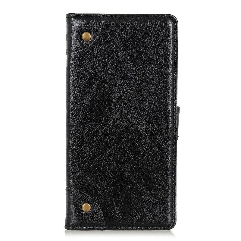 Housse iPhone 13 Pro Style Cuir Nappa Rivets Vintage Housse iPhone 13 Pro Style Cuir Nappa Rivets Vintage