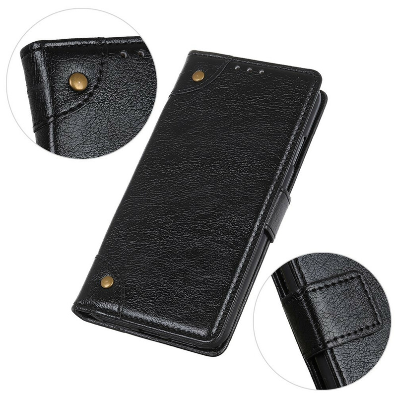Housse iPhone 13 Pro Style Cuir Nappa Rivets Vintage Housse iPhone 13 Pro Style Cuir Nappa Rivets Vintage