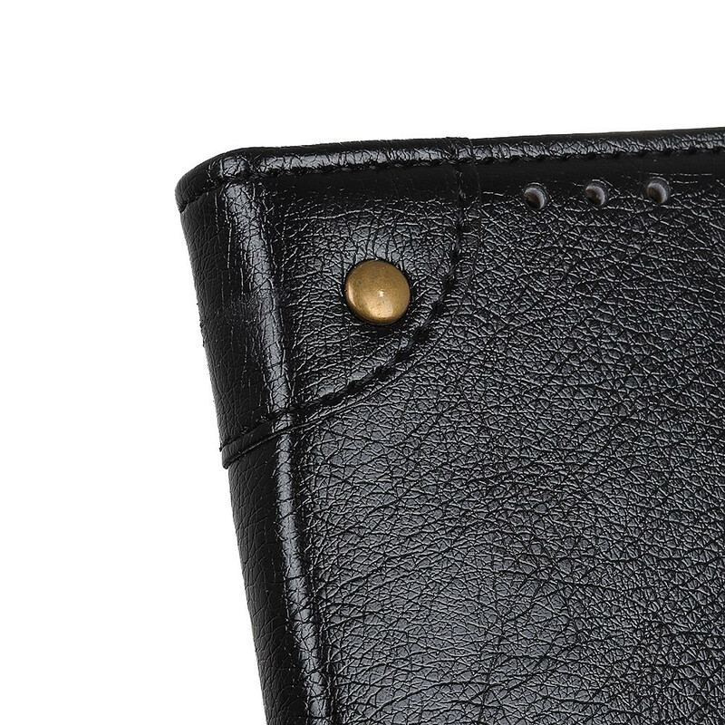 Housse iPhone 13 Pro Style Cuir Nappa Rivets Vintage Housse iPhone 13 Pro Style Cuir Nappa Rivets Vintage