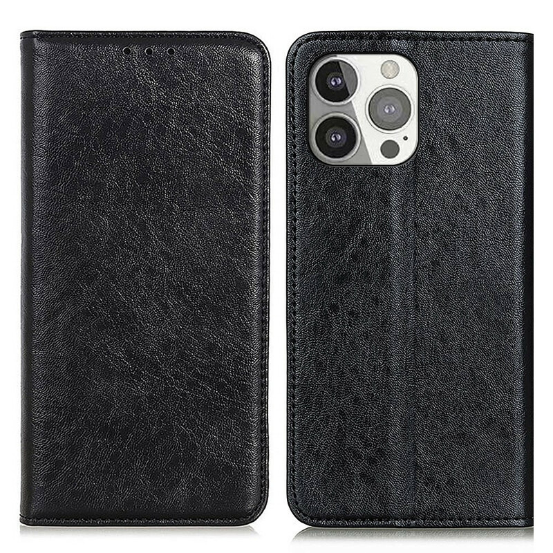 Flip Cover iPhone 13 Pro Cuir Fendu Texturé Flip Cover iPhone 13 Pro Cuir Fendu Texturé