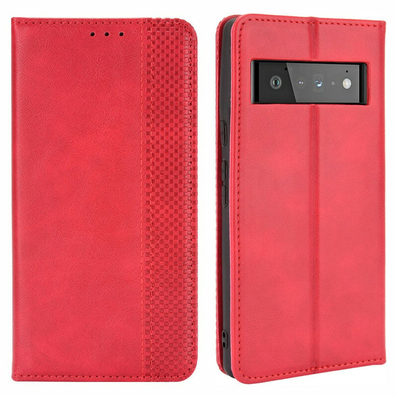 Flip Cover Google Pixel 6 Pro Effet Cuir Vintage Stylisé Flip Cover Google Pixel 6 Pro Effet Cuir Vintage Stylisé