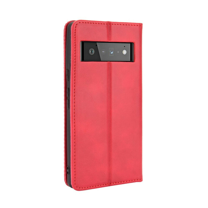 Flip Cover Google Pixel 6 Pro Effet Cuir Vintage Stylisé Flip Cover Google Pixel 6 Pro Effet Cuir Vintage Stylisé