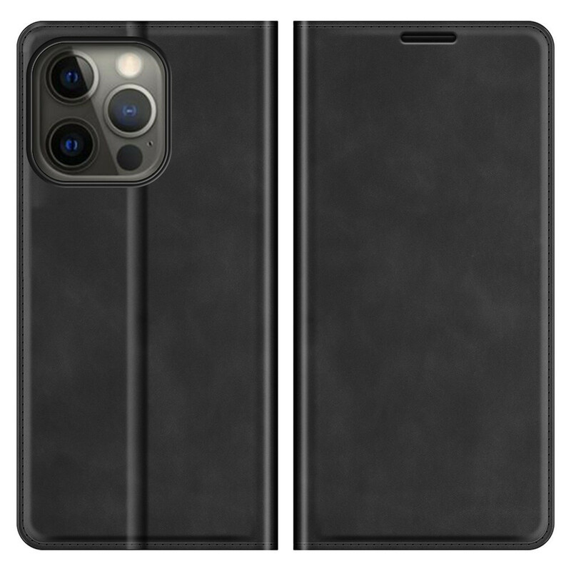 Flip Cover iPhone 13 Pro Effet Cuir Douceur Soie Flip Cover iPhone 13 Pro Effet Cuir Douceur Soie