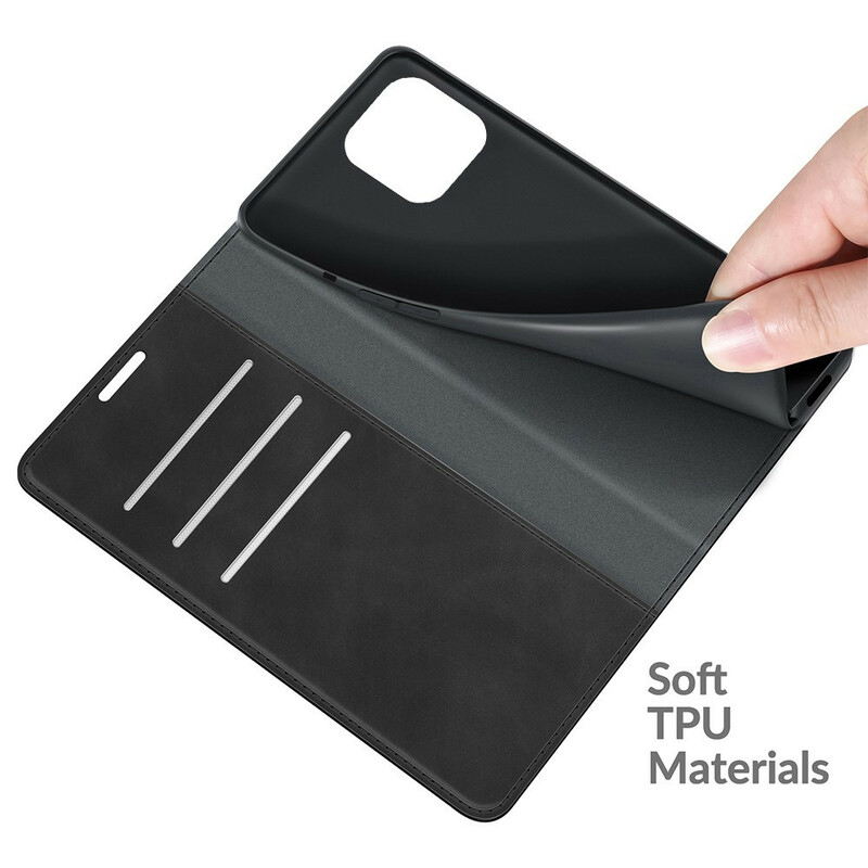 Flip Cover iPhone 13 Pro Effet Cuir Douceur Soie Flip Cover iPhone 13 Pro Effet Cuir Douceur Soie