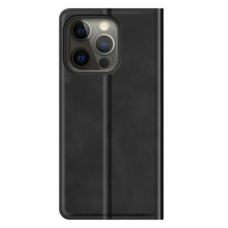 Flip Cover iPhone 13 Pro Effet Cuir Douceur Soie Flip Cover iPhone 13 Pro Effet Cuir Douceur Soie