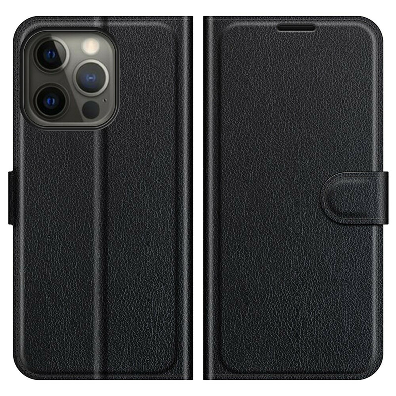 Housse iPhone 13 Pro Effet Cuir Litchi Classique Housse iPhone 13 Pro Effet Cuir Litchi Classique