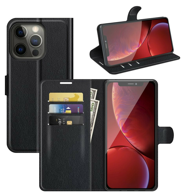 Housse iPhone 13 Pro Effet Cuir Litchi Classique Housse iPhone 13 Pro Effet Cuir Litchi Classique