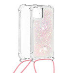 Coque iPhone 13 Pro Paillettes avec Cordon