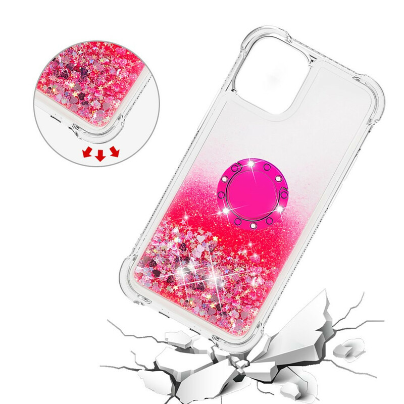 Coque iPhone 13 Pro Paillettes avec Anneau-Support Coque iPhone 13 Pro Paillettes avec Anneau-Support