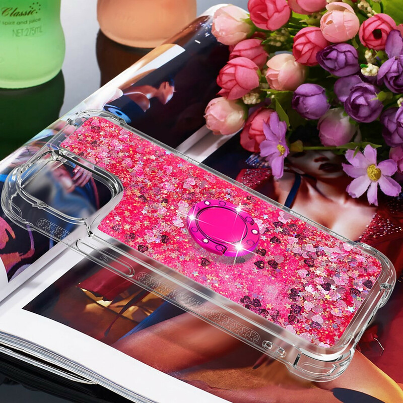 Coque iPhone 13 Pro Paillettes avec Anneau-Support Coque iPhone 13 Pro Paillettes avec Anneau-Support