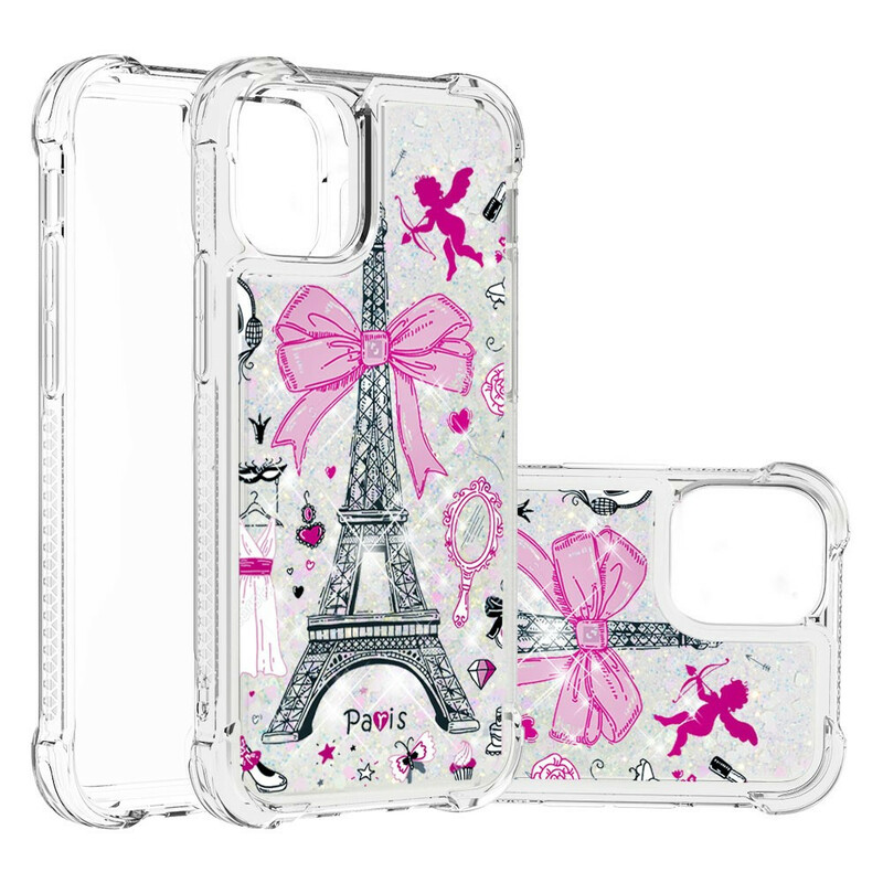 Coque iPhone 13 Pro La Tour Eiffel Paillettes Coque iPhone 13 Pro La Tour Eiffel Paillettes