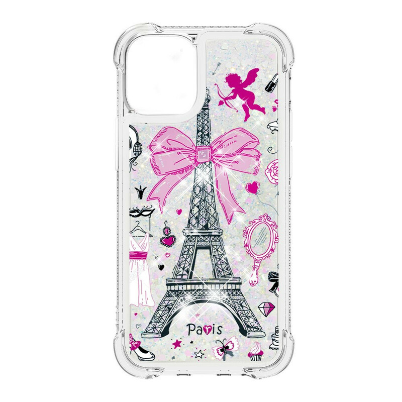 Coque iPhone 13 Pro La Tour Eiffel Paillettes Coque iPhone 13 Pro La Tour Eiffel Paillettes