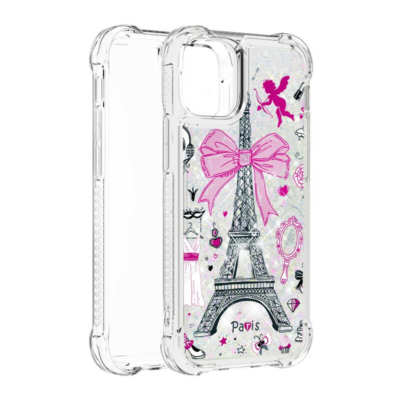 Coque iPhone 13 Pro La Tour Eiffel Paillettes Coque iPhone 13 Pro La Tour Eiffel Paillettes