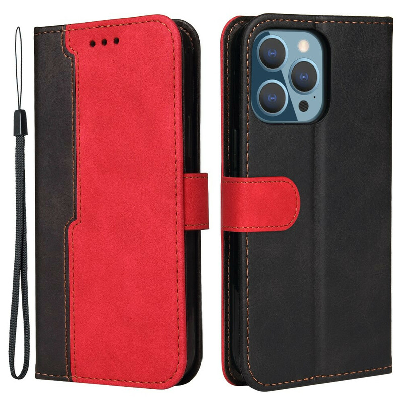 Housse iPhone 13 Pro Simili Cuir Bicolore Housse iPhone 13 Pro Simili Cuir Bicolore